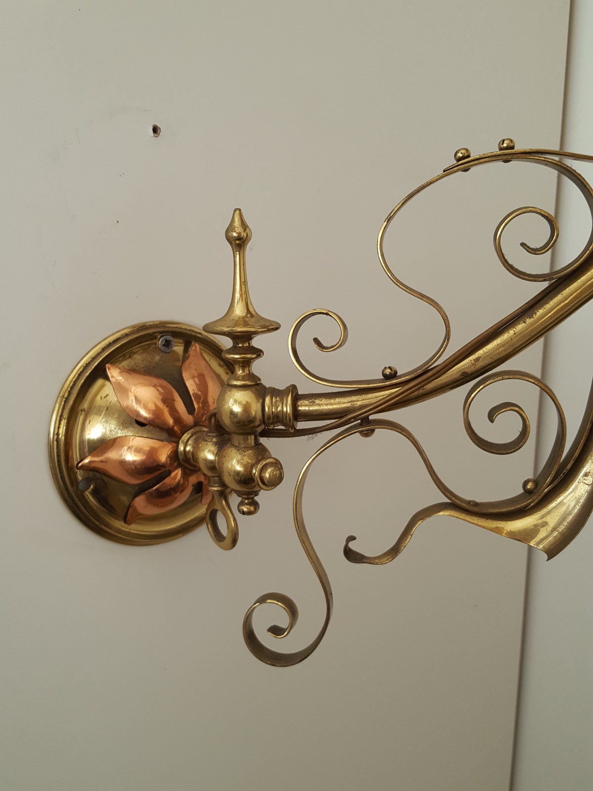 English art nouveau gas wall lights, circa 1900 Jones Antique Lighting